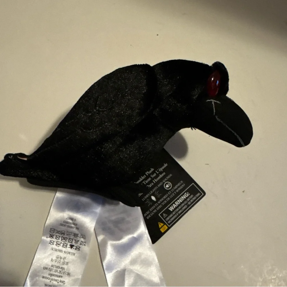 2024 Disney Parks Haunted Mansion 55th Raven Crow Shoulder Pal Magnet Plush D23